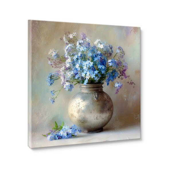 Spausdintas paveikslas tapyba ant drobės 32x32 cm Forget-me-not – Styler-image-4