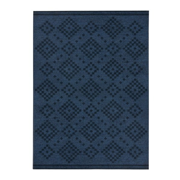 Tamsiai mėlynas dviejų sluoksnių kilimas Flair Rugs MATCH Eve Trellis, 120 x 170 cm