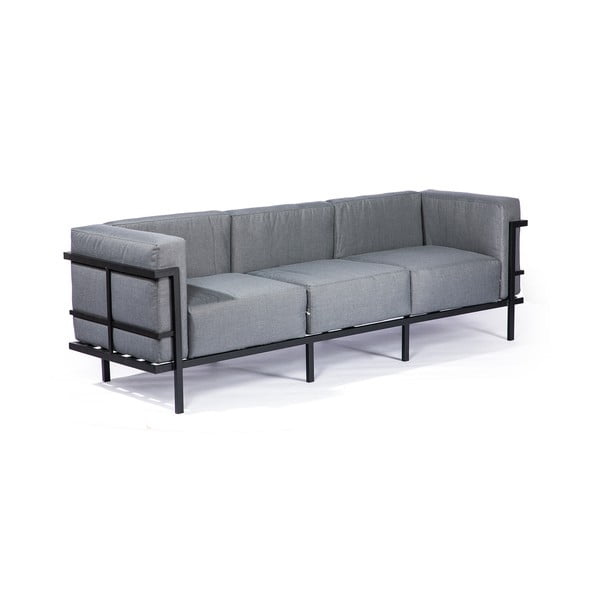 Grafito pilkos spalvos trivietė sodo sofa Bonami Selection Bellisima-image-3