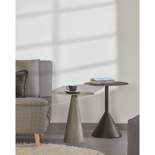 Iš metalo apvalios formos šoninis stalas ø 40 cm Shirel – Kave Home-image-1