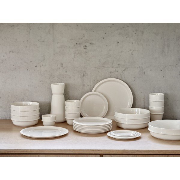 Kreminės spalvos iš porceliano  lėkštė ø 24 cm Eau – Zone-image-4