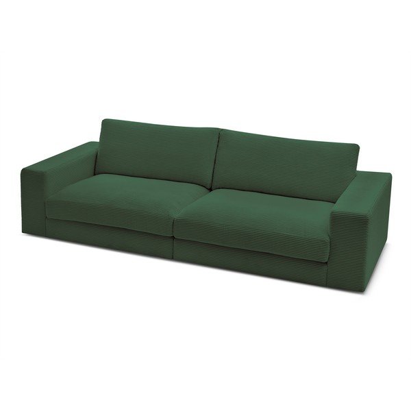 Tamsiai žalios spalvos iš kordinio velveto sofa 274 cm Leonard – Bobochic Paris-image-4