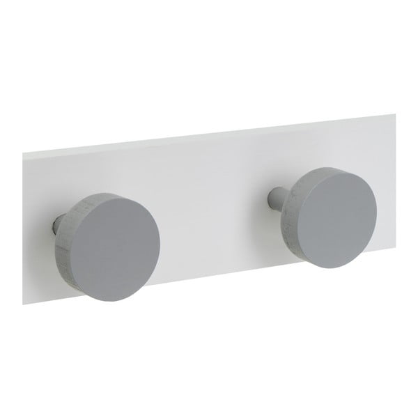Baltos spalvos/pilkos spalvos iš pušies masyvo sieninė lentyna 40 cm Anillos – Casa Selección-image-2