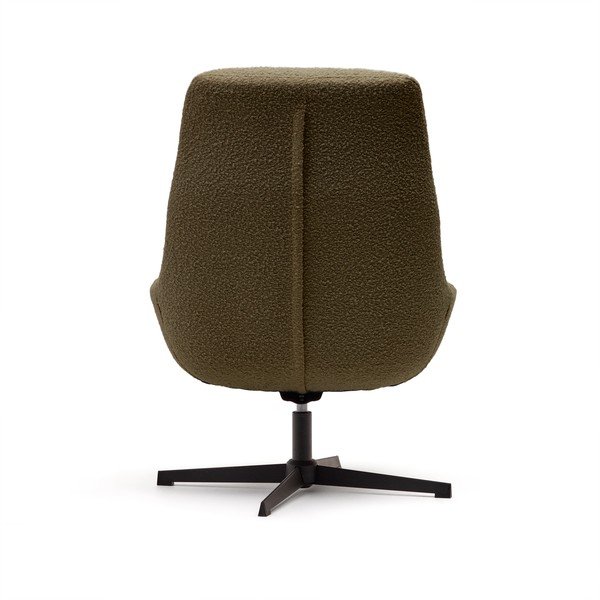 Krėslas tamsiai žalios spalvos iš boucle Celida – Kave Home-image-3