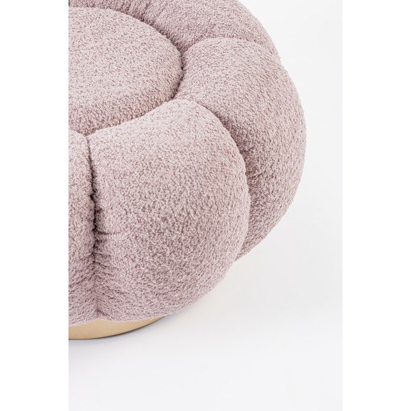 Pilkai rožinės spalvos taburetė iš boucle Florel – Bizzotto-image-1