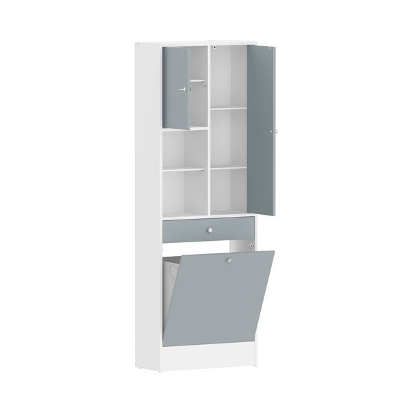 Vonios daiktadėžė baltos spalvos/pilkos spalvos 63x181 cm Combi – TemaHome-image-3