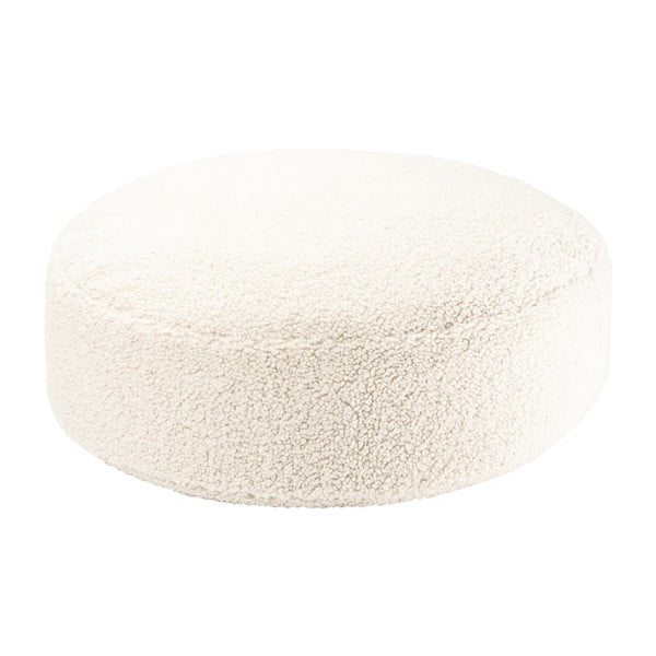 Kreminės spalvos iš boucle vaikiškas sėdmaišis Round – Wigiwama