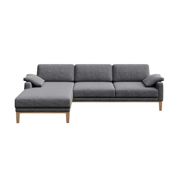 Kampinė sofa tamsiai pilkos spalvos (su kairiuoju kampu) Musso – MESONICA