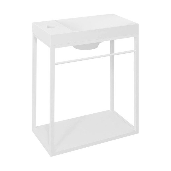 Iš metalo pakabinamas stovas be praustuvo baltos spalvos 39,5x45 cm Crest – Sapho