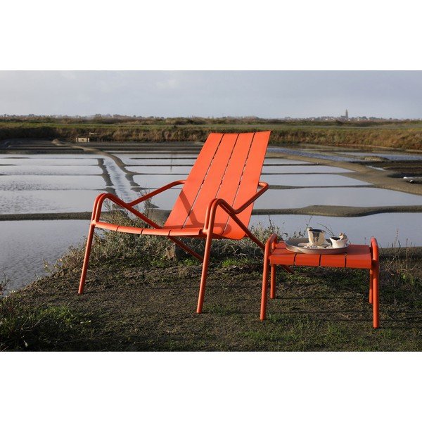 Metalinis sodo krėslas oranžinės spalvos Fleole – Ezeis-image-1