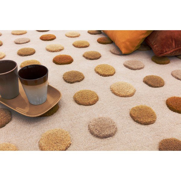 Rankų darbo iš vilnos kilimas geltonos spalvos 160x230 cm Dotty – Asiatic Carpets-image-3