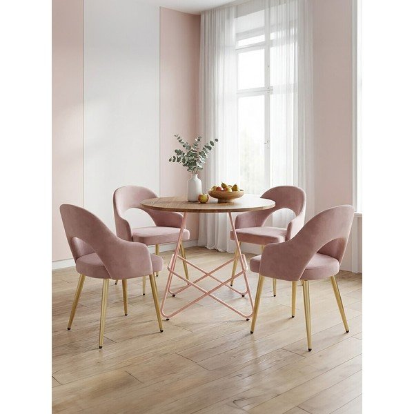 Iš guobos masyvo apvalios formos valgomojo stalas ø 80 cm District – Premier Housewares-image-4