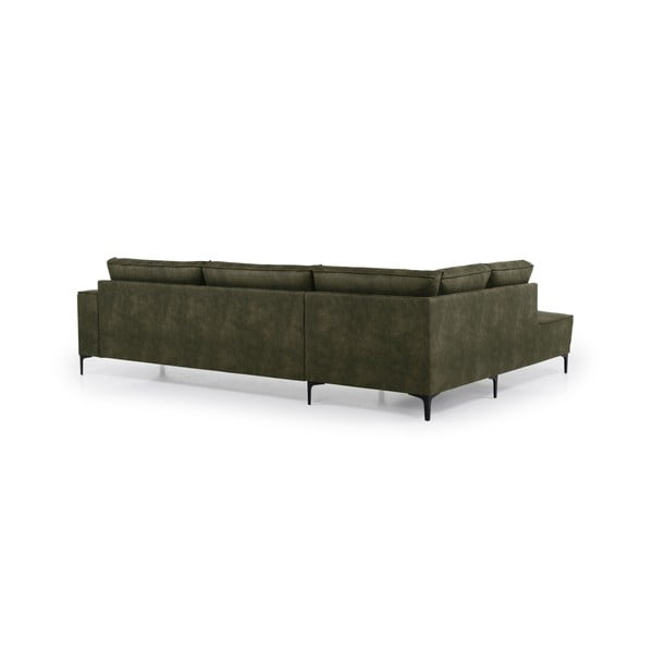 Iš dirbtinės odos kampinė sofa žalios spalvos (su kairiuoju kampu) Copenhagen – Scandic-image-3