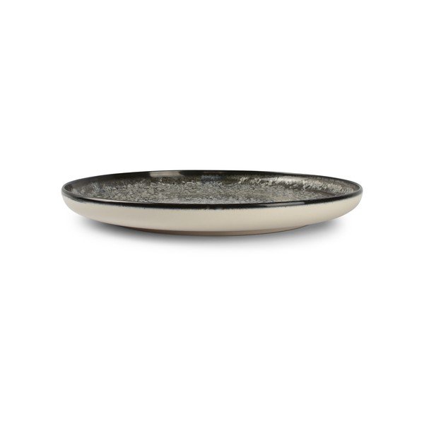 Juodos spalvos/kreminės spalvos iš akmens masės lėkštė ø 27 cm Gravel – ONA-image-2
