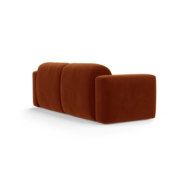 Terakotos spalvos iš velveto sofa 220 cm Strino – Cosmopolitan Design-image-2