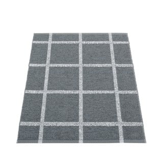 Antracito spalvos lauko ir vidaus kilimas 70x100 cm Ada Granit – Pappelina