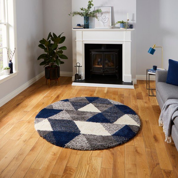 Apvalus kilimas Think Rugs Royal Nomadic Lagoon Triangle, ø 160 cm-image-1