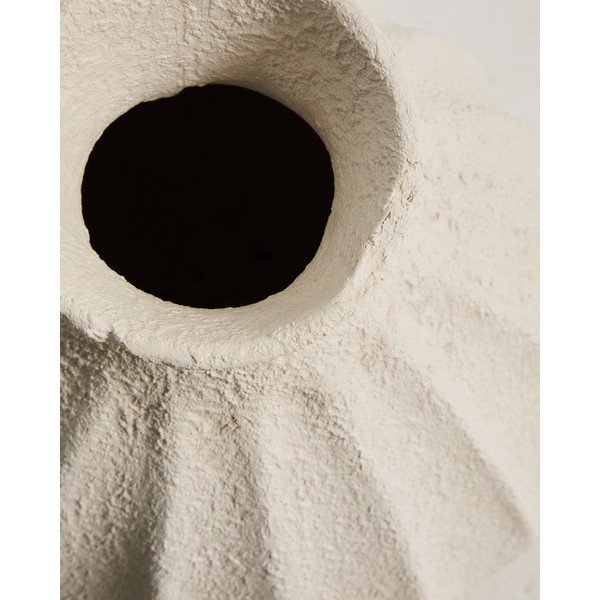 Kreminės spalvos iš papjė mašė rankų darbo/aukšta vaza (aukštis 46,5 cm) Arquena – Kave Home-image-2