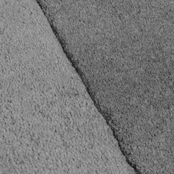 Rankų darbo juodos spalvos/pilkos spalvos iš vilnos kilimas 120x180 cm Lozenge Monochrome – Flair Rugs-image-4