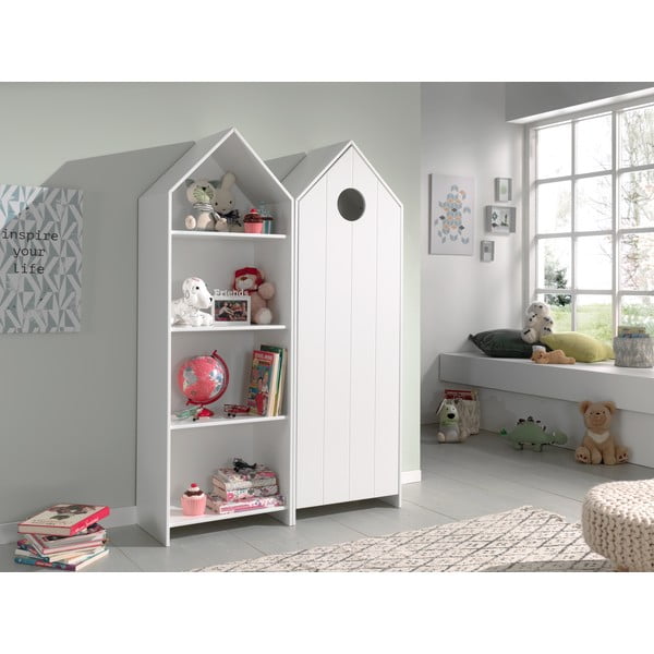 Atvira vaikiška spinta baltos spalvos 115x171,5 cm CASAMI – Vipack-image-1