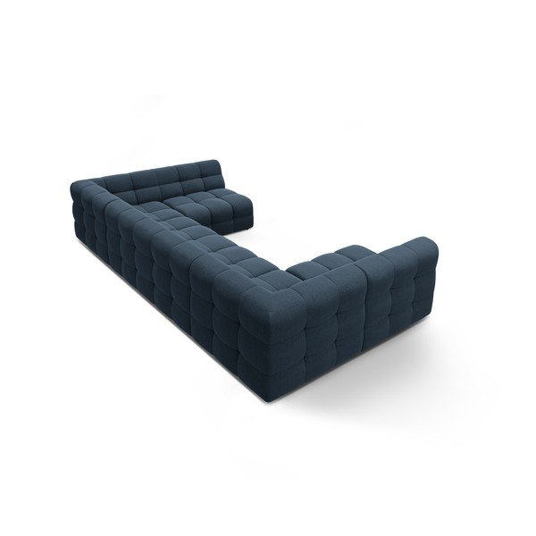 Tamsiai mėlynos spalvos kampinė sofa („U“ formos) Kendal – Micadoni -image-4