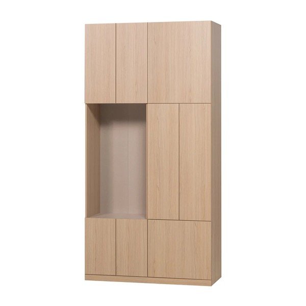 Natūralios spalvos modulinė spinta 108x215 cm Build – WOOOD-image-2