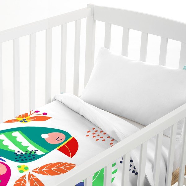 Lininis audinys Moshi Moshi Pretty Parrots, 100 x 120 cm-image-1