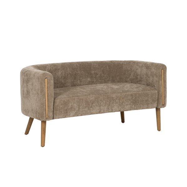 Rudos spalvos iš šenilinio audinio sofa 142 cm Birch – Ixia-image-2