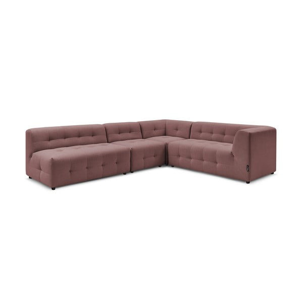 Tamsiai rožinė kampinė sofa (dešinysis kampas) Kleber - Bobochic Paris