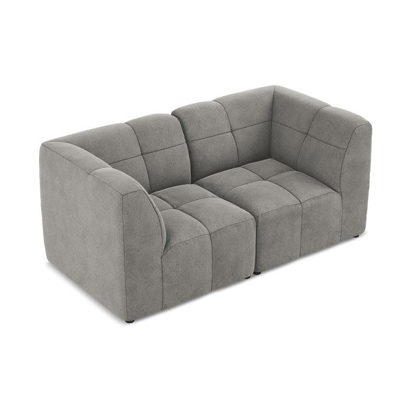 Pilkos spalvos sofa iš velveto 180 cm Aloha – Makamii-image-3