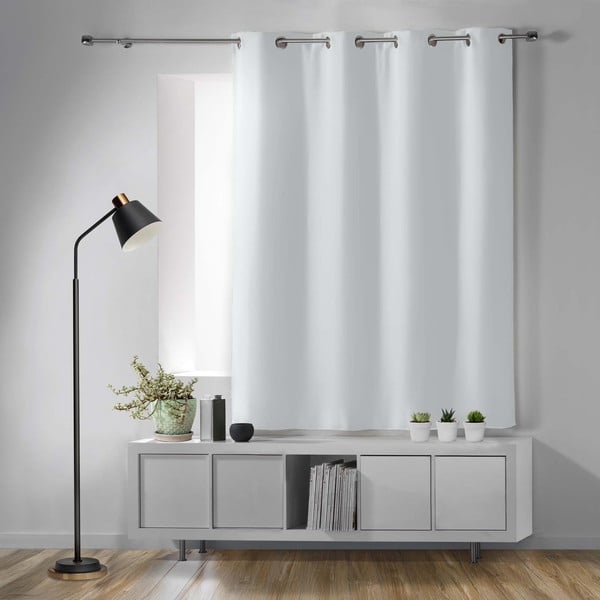 Baltos spalvos visiškai užtemdo užuolaida 135x180 cm Occult – douceur d'intérieur-image-2