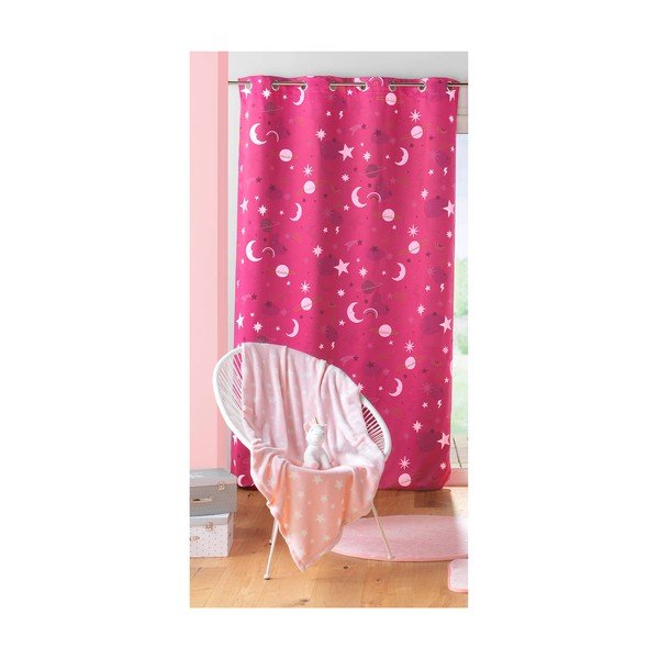 Rožinės spalvos užtamsinama vaikiška užuolaida 140x260 cm Moonlight – douceur d'intérieur-image-2
