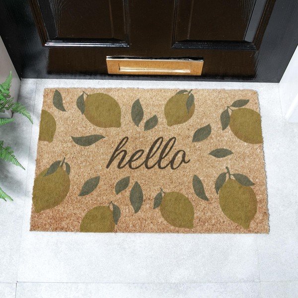 Iš kokoso pluošto grindų kilimėlis 40x60 cm Hello Lemons – Artsy Doormats-image-2