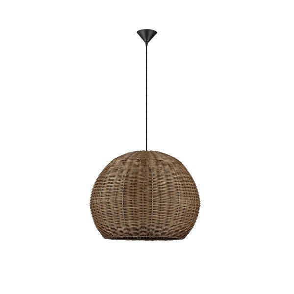 Natūralios spalvos iš rotango kabantis šviestuvas ø 39 cm Rielo – Nova Luce