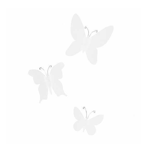 9 baltų 3D sienų dekoracijų rinkinys Umbra Butterflies-image-1