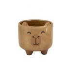 Iš molio rankomis dažytas gėlių vazono dangtelis ø 7,5 cm Mojave Capybara – Sass & Belle