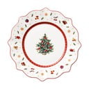 Balta ir raudona porcelianinė kalėdinė lėkštė Toy´s Delight Villeroy&Boch, ø 24 cm