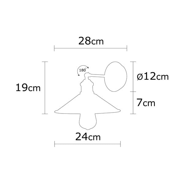 Juodos spalvos sieninė lempa ø 24 cm Berceste – Opviq lights-image-3