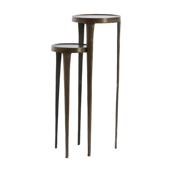 Iš metalo apvalios formos šoniniai stalai 2 vnt. 35x35 cm Tobias – Light & Living
