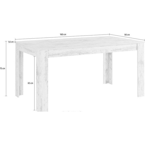 Valgomojo stalas natūralios spalvos iš ąžuolo 90x160 cm Lynn – Støraa-image-3