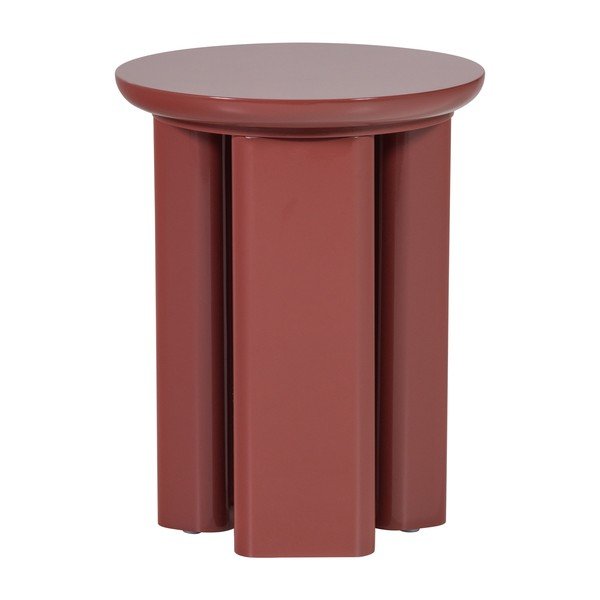 Blizgus apvalios formos šoninis stalas ø 40 cm Orivo – WOOOD-image-2