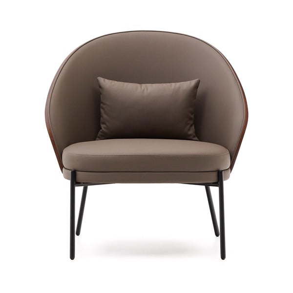 Rudos spalvos iš dirbtinės odos krėslas Eamy – Kave Home