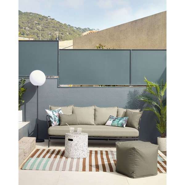 Smėlio spalvos sodo sofa su metaline konstrukcija Kave Home Mareluz-image-1