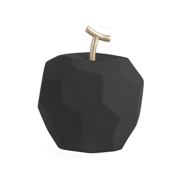 Matinės juodos spalvos betoninė figūrėlė PT LIVING Origami Apple