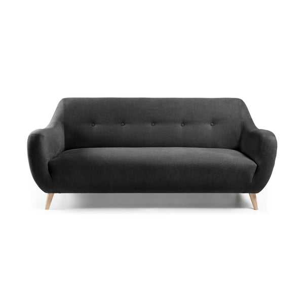 Tamsiai pilka sofa Kave Home Opal