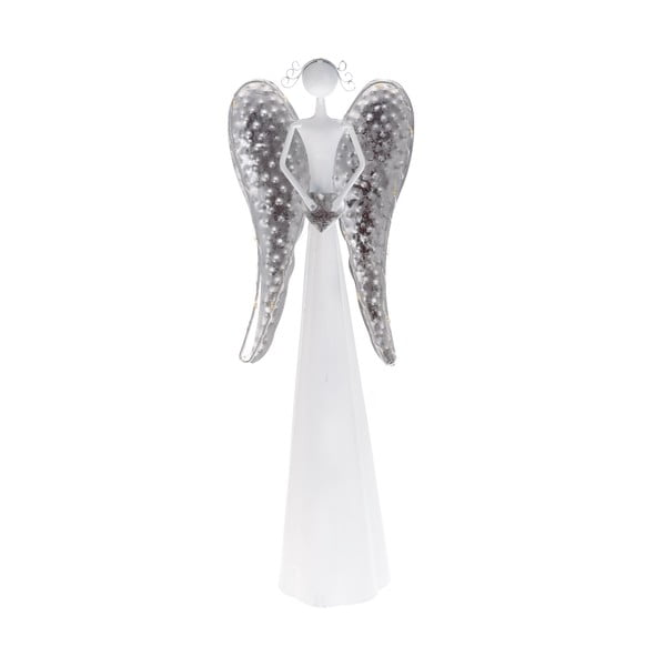 Metalinė angelo statula su LED lempute Dakls, aukštis 40 cm