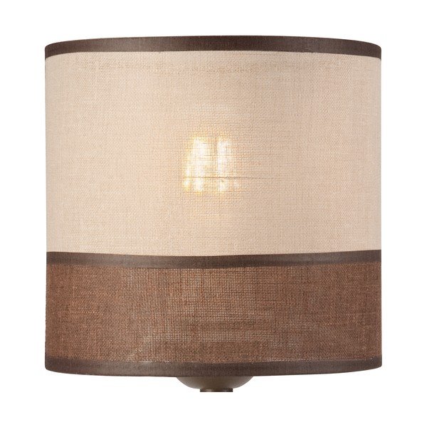 Stalinis šviestuvas tamsiai rudos spalvos (aukštis 30 cm) su tekstiliniu gaubtu Andrea – LAMKUR-image-4