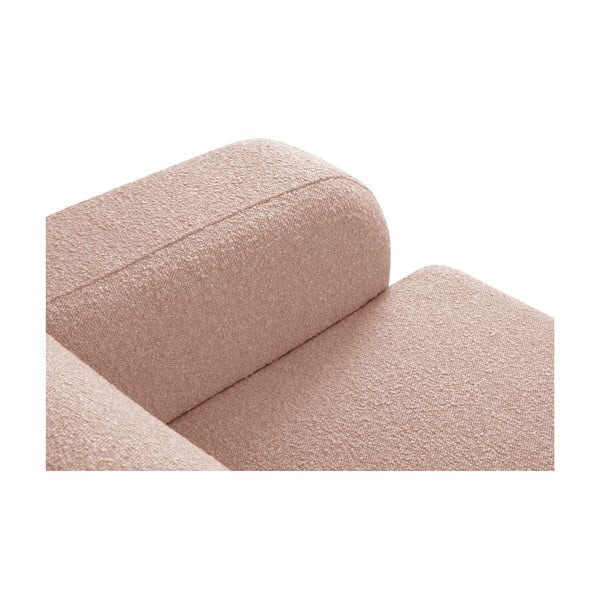 Iš boucle kampinė sofa šviesiai rožinės spalvos (kintama/„L“ formos) Molino – Micadoni Home-image-4