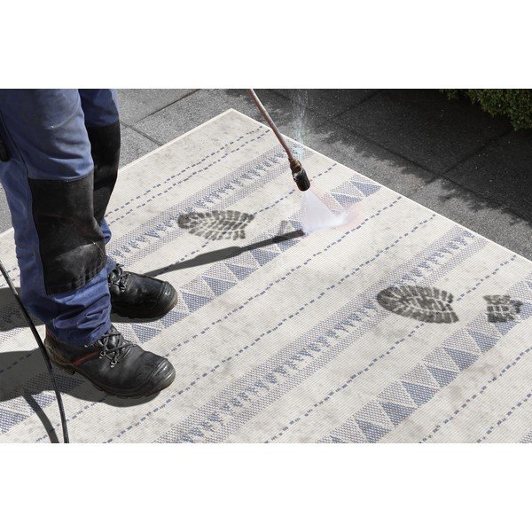 Mėlynos ir kreminės spalvos lauko kilimas NORTHRUGS Bahamas, 160 x 230 cm-image-1