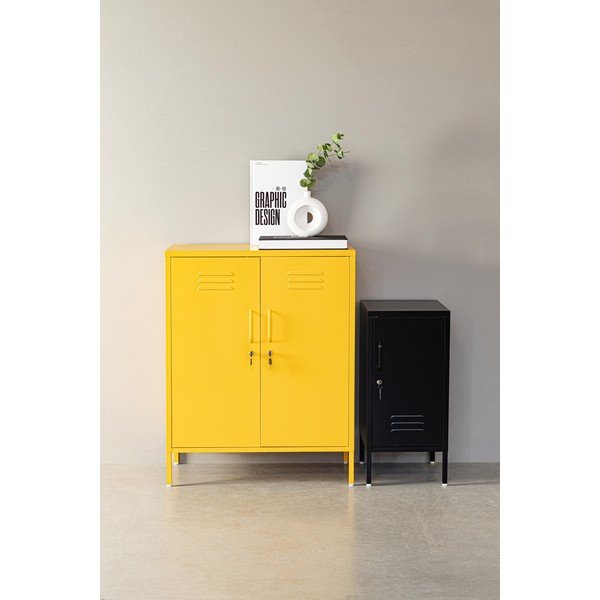 Šviesiai mėlynos spalvos iš metalo su užraktu spintelė 35x76x40 cm Cambridge – Yes Everyday-image-1